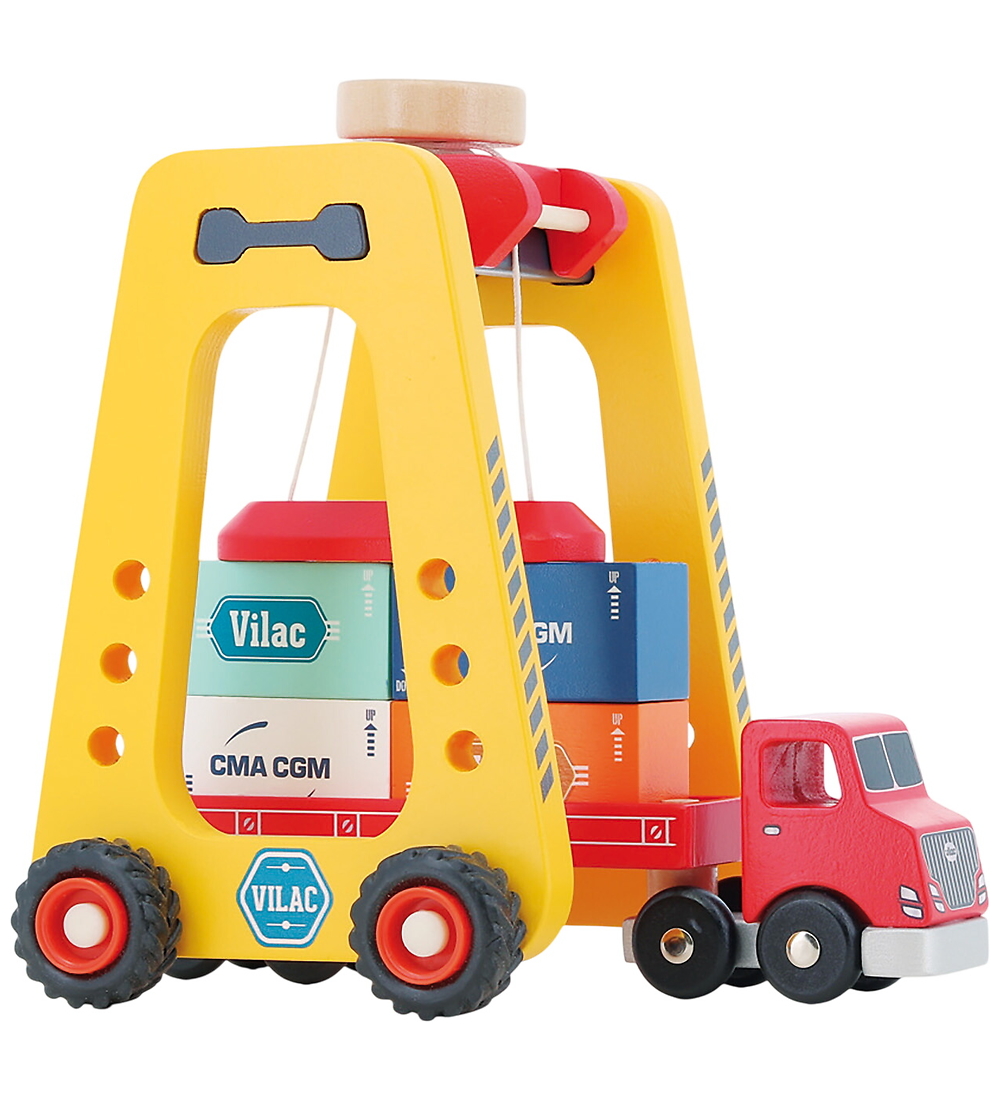 Vilac Spielzeug – 23 cm – Holz – Containerkran und LKW - Vilac - One Size - Spielzeug Vilac Spielzeug – 23 cm – Holz – Containerkran und LKW - Vilac - One Size - Spielzeug von Vilac
