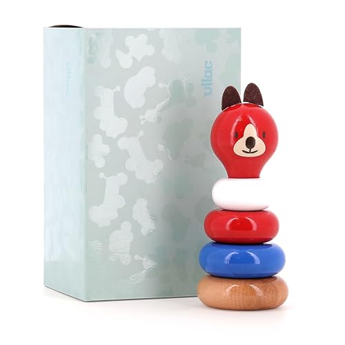 Vilac - Stapelbar aus Holz, Boizoos, Lucien der Hund, 8085R, Mehrfarbig Vilac - Stapelbar aus Holz, Boizoos, Lucien der Hund, 8085R, Mehrfarbig von Vilac