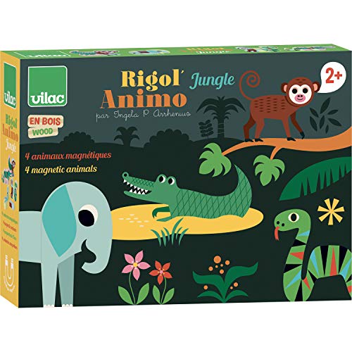 Vilac XVC-7605 Rigol'animo Jungle Animales Magnetische Tiere Dschungel Ingela P. Arrhenius, bunt von Vilac