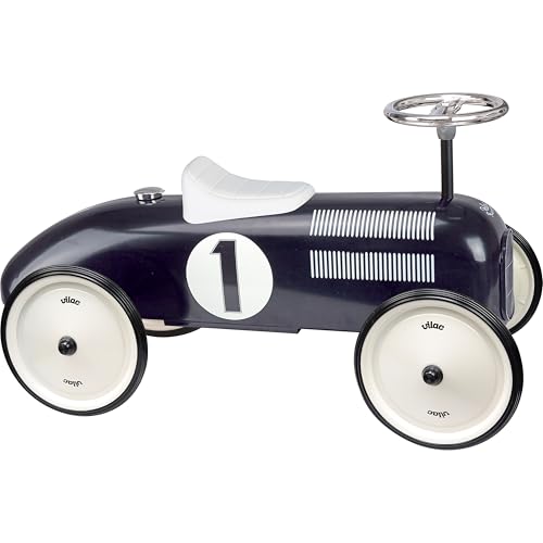 Vilac - Kindertrage - My Oldtimer-Rennwagen aus schwarzem Metall - Entwickelt die motorischen Fähigkeiten Ihres Kindes - Metallfahrzeug - Kinderfahrzeug - Ab 18 Monaten - 1121, Blau Vilac - Kindertrage - My Oldtimer-Rennwagen aus schwarzem Metall - Entwickelt die motorischen Fähigkeiten Ihres Kindes - Metallfahrzeug - Kinderfahrzeug - Ab 18 Monaten - 1121, Blau von Vilac