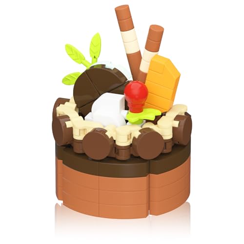 Vilbocr Dessert Bausteine, Kreative Stadt Lebensmittel Spielzeug Set ,Mini Kuchen Geschenk Party Spiel Zubehör, Osterei Füller für Kinder (Cocooli 186Pcs) von Vilbocr