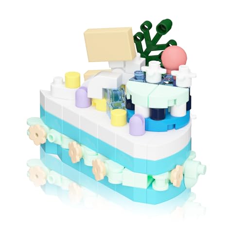 Vilbocr Dessert Bausteine, Kreative Stadt Lebensmittel Spielzeug Set ,Mini Kuchen Geschenk Party Spiel Zubehör, Osterei Füller für Kinder (Meersalzmilchgelee 194Pcs) von Vilbocr