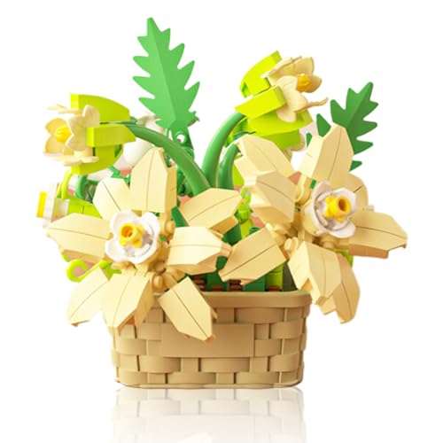 Vilbocr Mini Blumen Bauklotz Set,Blumenblöcke Spielzeug,Pflanzen und Sukkulenten Spielzeug,Bauklotz Blumentopf,Botanische Sammlung Geburtstagsgeschenk (Gänseblümchen 181Pcs) von Vilbocr