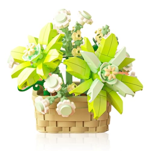 Vilbocr Mini Blumen Bauklotz Set,Blumenblöcke Spielzeug,Pflanzen und Sukkulenten Spielzeug,Bauklotz Blumentopf,Botanische Sammlung Geburtstagsgeschenk (Gardenie 206Pcs) von Vilbocr