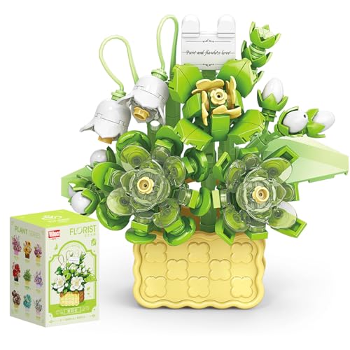 Vilbocr Miniatur Botanische Bausteine Sammlung Büro Weihnachten Geburtstag Party Künstliche Blumen Getrocknete Blume Dekoration Blumen Gebäude Spielzeug Valentinstag und Muttertag (Jasmin) von Vilbocr