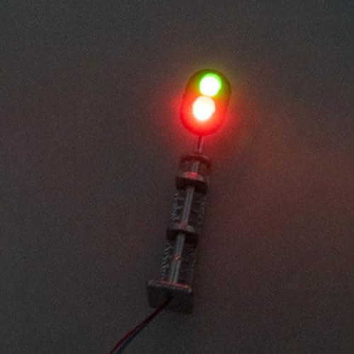 3 Stück Modelleisenbahn N Scale 187 Track Signale, grün rot Block Lichter für Eisenbahn-Layout von Vilgftyiet