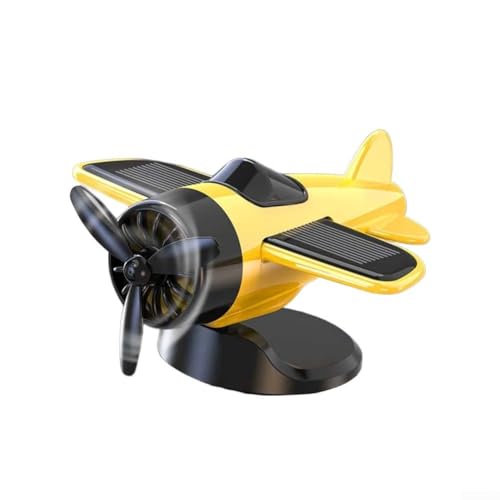 Charmantes solarbetriebenes Flugzeug für Schreibtisch und Auto, einzigartiges Design, das sich bewegt, Gelb Charmantes solarbetriebenes Flugzeug für Schreibtisch und Auto, einzigartiges Design, das sich bewegt, Gelb von Vilgftyiet