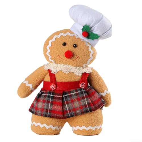 Vilgftyiet Plüsch-Stoffpuppen, Weihnachts-Puppen, Urlaubsdekoration, weiche Schreibtisch-Ornamente für Zuhause, Tisch oder Kaminsims, saisonale Anzeige, sicher für Kinder und Haustiere, bezaubernd von Vilgftyiet
