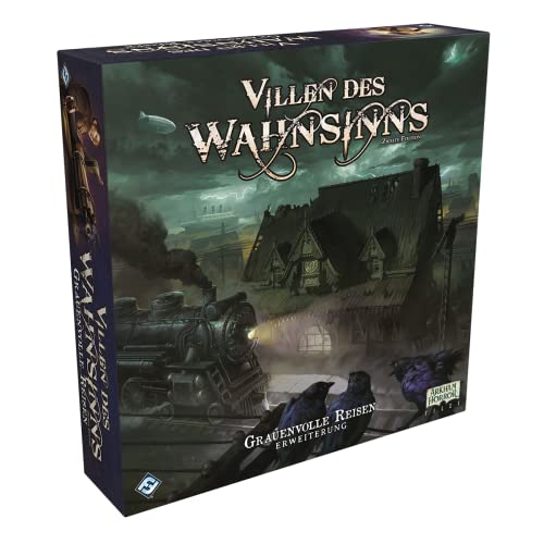 Fantasy Flight Games, Villen des Wahnsinns 2. Edition – Grauenvolle Reisen, Erweiterung, Expertenspiel, Dungeon Crawler, 1-5 Spieler, Ab 14+ Jahren, 120+ Minuten, Deutsch von Fantasy Flight Games