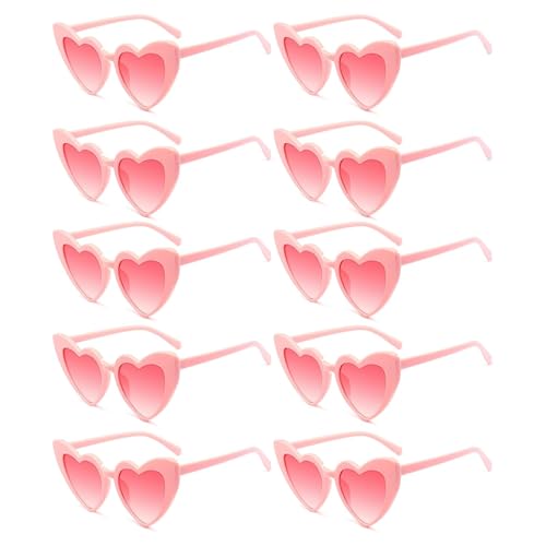 10 Stück Retro Herz Sonnenbrille Herzbrille Pink, Herzbrille Rosa Set Party Vintage Herzchen Brille Sonnenbrille Pink Hippie Brille Herz 90er, für Party, Hochzeit, Karneval,Schwimmbäder, Strände 10 Stück Retro Herz Sonnenbrille Herzbrille Pink, Herzbrille Rosa Set Party Vintage Herzchen Brille Sonnenbrille Pink Hippie Brille Herz 90er, für Party, Hochzeit, Karneval,Schwimmbäder, Strände von Vimmvid