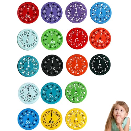 18 Stück Fidget Toys Rechenwirbel Fidget Toys Set Mathe Spinner Rechnen Lernen Einmaleins Lernen Mathe Fidget Spinner Multiplizieren Für Kinder(Addition,Subtraktion,Multiplikation,Division) von Vimmvid