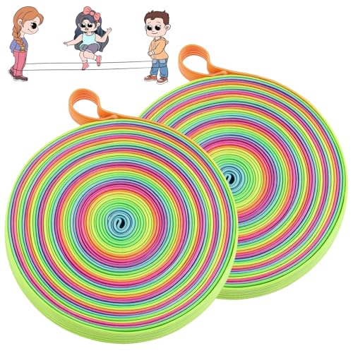 Vimmvid 2 Roll Rubber Twist Band Kids Set, 6 Meter Rainbow Color Rubber Twist, Rubber Twist Girls from 6 Years Kids's Play, for Bouncy Games for Od 5,6,7,8,9,10,11,12 (6m) Vimmvid 2 Roll Rubber Twist Band Kids Set, 6 Meter Rainbow Color Rubber Twist, Rubber Twist Girls from 6 Years Kids's Play, for Bouncy Games for Od 5,6,7,8,9,10,11,12 (6m) von Vimmvid