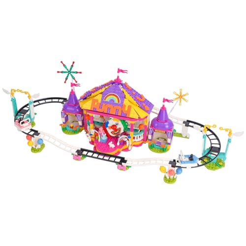 Vinbosion Achterbahn Bauspielzeug,Vergnügungspark Blöcke Set,Bauklötze Modell Geschenk für Weihnachten,Geburtstag,Neujahr(812PCS) von Vinbosion