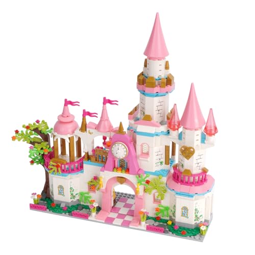 Vinbosion Bauklötze Set,Mädchen Prinzessin Schloss Bauspielzeug mit Kutsche,Geschenk für Weihnachten,Geburtstag,Neujahr(1000PCS) von Vinbosion