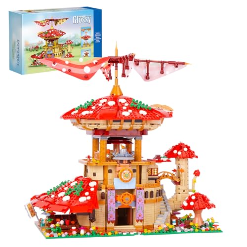 Vinbosion Building Blocks Set, Pilz Inn Building Spielzeug, Bauklötze Kit, Geschenk für Weihnachten, Geburtstag, Neujahr von Vinbosion