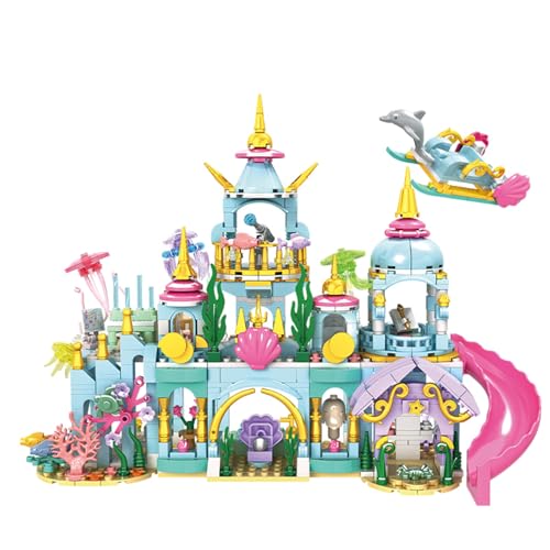 Vinbosion Prinzessin Schloss Bauklötze,Ozean Bauspielzeug mit Rutsche,Bauklötze Geschenk für Weihnachten,Geburtstag,Neujahr(752PCS) von Vinbosion