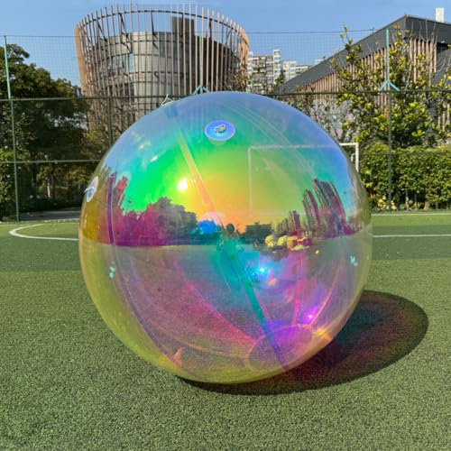 Vinfgoes Riesige aufblasbare Spiegelkugel zum Aufhängen, Disco-Spiegelkugel, luftversiegelt, reflektierender Ballon für Nachtclub, Bühne, Party, Dekoration (bunt, 60 cm) von Vinfgoes
