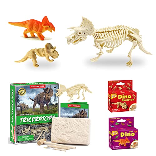 VingaHouse Dino Ausgrabungsset- 3*Dinosaurier Archäologie Spielzeug -Spannende Archäologie Sets-Fossilien Ausgrabungsset-Geschenke,Geschenke, die das Interesse der 456-Jährigen an Entdeckungen wecken von VingaHouse