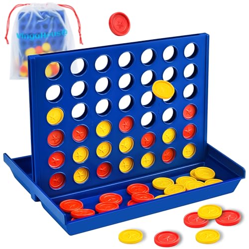 VingaHouse Vier Gewinnt, Kinder Brettspiel, 4 in Einer Reihe Reihe Vertikales Brettspiel, Strategiespiel für 2 Spieler, Pädagogische Spielzeuggeschenke für Kinder Geeignet [Stern Groß] von VingaHouse