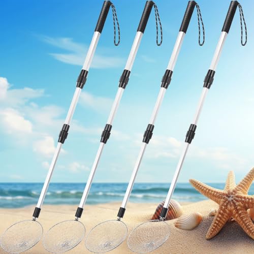 Vinsot Strandsandsieb-Set – verstellbare Muschelschaufel, Sandsiebschaufeln mit 105,2 cm langem Griff, Haifischzahnsieb für Strandreinigung, 4-teilig Vinsot Strandsandsieb-Set – verstellbare Muschelschaufel, Sandsiebschaufeln mit 105,2 cm langem Griff, Haifischzahnsieb für Strandreinigung, 4-teilig von Vinsot