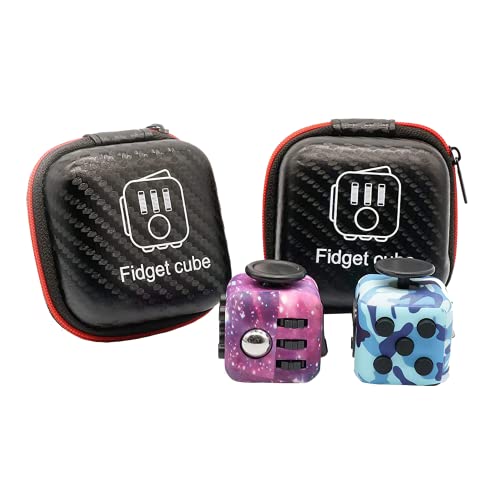 VintageⅢ Anti Stress Fidget Cube Fidget Toys Cube Relieves Stress Anxiety Cube with 6 Sides Against Stress for Children Adults (Galaxy, CamouBlue) von VintageⅢ