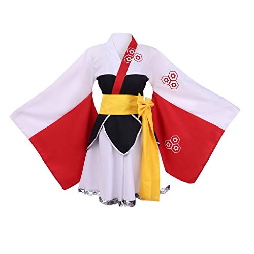 VintageCos Damen Anime Sesshomaru Cosplay Kostüm Set Kimono Uniform Anzug Halloween Cosplay Outfits, Weiss/opulenter Garten, X-Large VintageCos Damen Anime Sesshomaru Cosplay Kostüm Set Kimono Uniform Anzug Halloween Cosplay Outfits, Weiss/opulenter Garten, X-Large von VintageCos