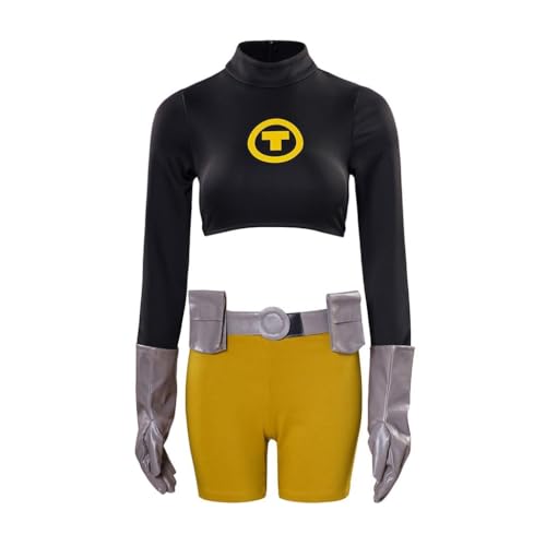 VintageCos Damen Titan Cosplay Terra Kostüm Outfits Superhelden Anzug für Halloween, Schwarz, Gelb, Medium VintageCos Damen Titan Cosplay Terra Kostüm Outfits Superhelden Anzug für Halloween, Schwarz, Gelb, Medium von VintageCos