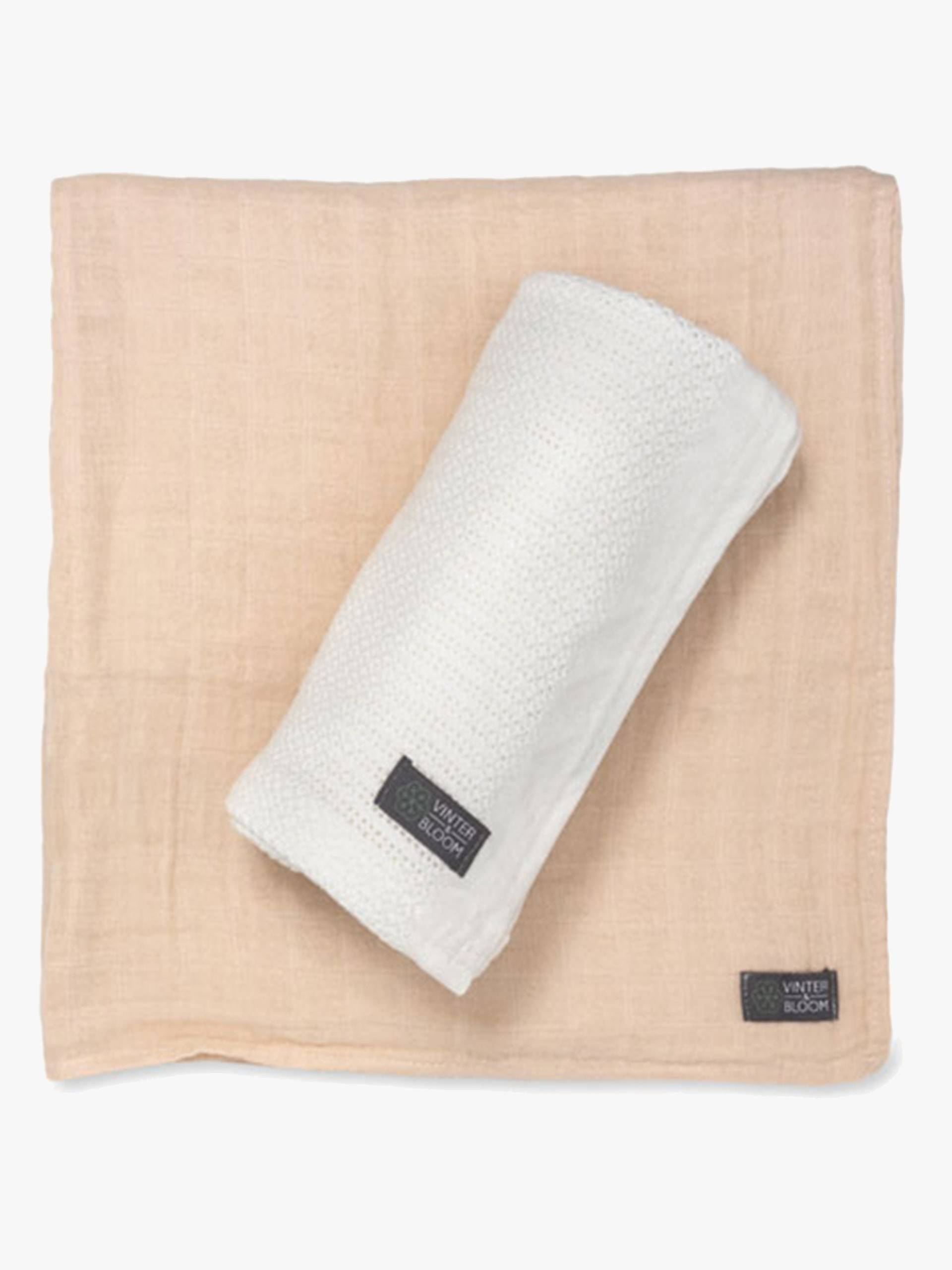 VinterBloom Soft Grid + Muslin Decke 2er-Pack, Weiß/beige VinterBloom Soft Grid + Muslin Decke 2er-Pack, Weiß/beige von Vinter & Bloom