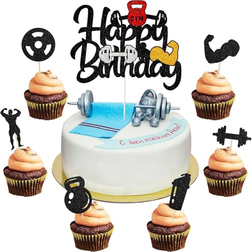 25 Stück Fitness Kuchen Topper, Gym Kuchen Topper, Gewichtheben Kuchen Topper, Glitter Hantel Becher, Männer Muskel Kuchen Topper, Sport und Fitness Themed Party Kuchen Topper Dekoration Zubehör 25 Stück Fitness Kuchen Topper, Gym Kuchen Topper, Gewichtheben Kuchen Topper, Glitter Hantel Becher, Männer Muskel Kuchen Topper, Sport und Fitness Themed Party Kuchen Topper Dekoration Zubehör von Viojrlly