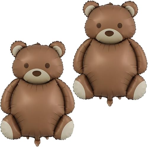 2pcs Ballons Bär Geburtstag Dekoration Brauner Bär Folienballon Tier Happy Birthday Valentinstag Hochzeit Dekoration Verlobung Dekoration Geburtstag Party Dekoration von Viojrlly