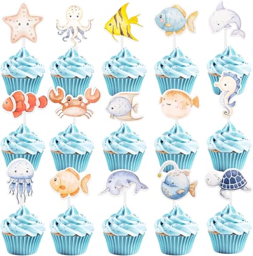 36 Meer Tier Kuchen Toppers, Ozean Thema Geburtstag Kuchen Toppers, Unterwasserwelt Kuchen Toppers, Seepferdchen Kuchen Toppers für Geburtstage und Taufen 36 Meer Tier Kuchen Toppers, Ozean Thema Geburtstag Kuchen Toppers, Unterwasserwelt Kuchen Toppers, Seepferdchen Kuchen Toppers für Geburtstage und Taufen von Viojrlly