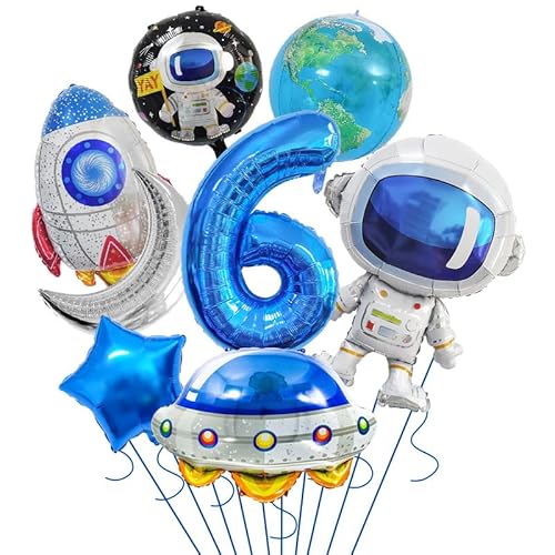 8 Stück Weltraum Ballon Astronaut, 6 Jahre alter Junge Geburtstag, Geburtstagsdekoration 6 Jahre alter Junge, Rakete Ballon Raumschiff Ballon Junge Kinder Geburtstag Party Dekoration Cosmic Party 8 Stück Weltraum Ballon Astronaut, 6 Jahre alter Junge Geburtstag, Geburtstagsdekoration 6 Jahre alter Junge, Rakete Ballon Raumschiff Ballon Junge Kinder Geburtstag Party Dekoration Cosmic Party von Viojrlly