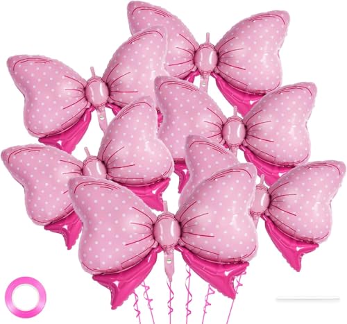 8 rosa Schleife Ballons, 35 Zoll Bogen Folienballons, rosa Schleife Dekorationen für Geburtstag Party Hochzeit Giveaway Dekoration 8 rosa Schleife Ballons, 35 Zoll Bogen Folienballons, rosa Schleife Dekorationen für Geburtstag Party Hochzeit Giveaway Dekoration von Viojrlly