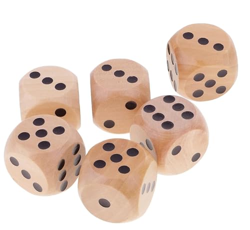 Viojrlly Spielwürfel 6 Stück Holzwürfel Groß 30mm Natur Holz Dice, Würfelbecher, Würfel Holz Großer 6 Seitige Würfel Brettspiel Kartenspiel Partyspiele Kinder Spiele, Tischkartenspiele Zubehör Viojrlly Spielwürfel 6 Stück Holzwürfel Groß 30mm Natur Holz Dice, Würfelbecher, Würfel Holz Großer 6 Seitige Würfel Brettspiel Kartenspiel Partyspiele Kinder Spiele, Tischkartenspiele Zubehör von Viojrlly