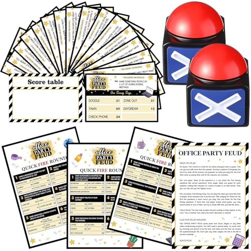 VioraWhite Office Friendly Feud Games with Game Buzzers, Office Party Games, Work Feud Quiz, Team Building Games, Work Holiday Party Games, Workplace Trivia Games, Trivia Quiz VioraWhite Office Friendly Feud Games with Game Buzzers, Office Party Games, Work Feud Quiz, Team Building Games, Work Holiday Party Games, Workplace Trivia Games, Trivia Quiz von VioraWhite
