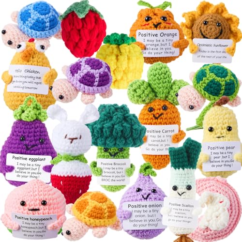 VioraWhite Positive Häkelkartoffel- und emotionale Puppenunterstützungssets, handgefertigte Häkeltiere, gestrickte Puppen mit positiver Karte für Kollegen, Ermutigung, Geschenke VioraWhite Positive Häkelkartoffel- und emotionale Puppenunterstützungssets, handgefertigte Häkeltiere, gestrickte Puppen mit positiver Karte für Kollegen, Ermutigung, Geschenke von VioraWhite