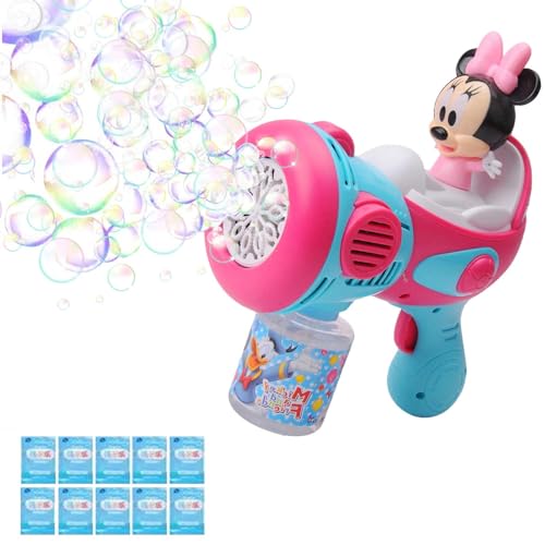 Seifenblasenmaschine für Kinder, Bunte Bubbles Seifenblasenmaschine, Bubble Machine Wasserpistole mit 100ML Seifenblasenlösung, Outdoor Spielzeug, Blasenmaschine für Geburtstag/Party von Vipomkowa
