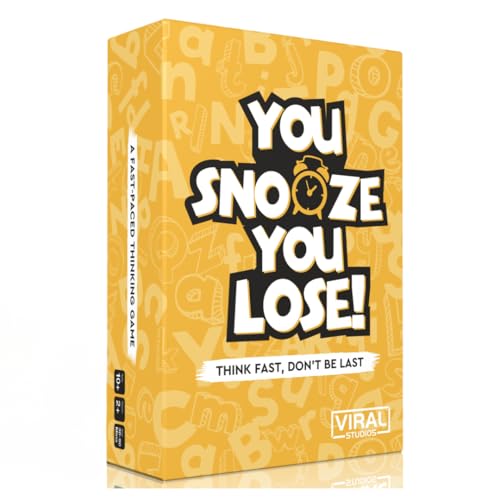 Viral Studios You Snooze You Lose: Schnelles Wort-Matching-Spiel, 250 Karten, schneller und lustiger Spaß für Familienspielabende, Versammlungen und Partys, ab 15 Jahren Viral Studios You Snooze You Lose: Schnelles Wort-Matching-Spiel, 250 Karten, schneller und lustiger Spaß für Familienspielabende, Versammlungen und Partys, ab 15 Jahren von Viral Studios