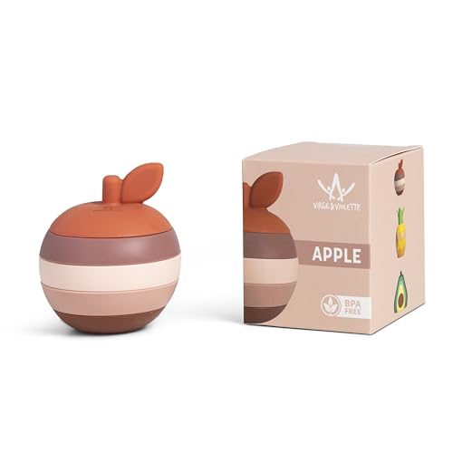 Virgil & Violette - Montessori Spielzeug ab 1 Jahr, BPA-freies Silikon Leichte Reinigung, Motorikspielzeug Pädagogisches, Stapelbarer Apfel mit 5 Teilen, Babygeschenk Virgil & Violette - Montessori Spielzeug ab 1 Jahr, BPA-freies Silikon Leichte Reinigung, Motorikspielzeug Pädagogisches, Stapelbarer Apfel mit 5 Teilen, Babygeschenk von Virgil & Violette