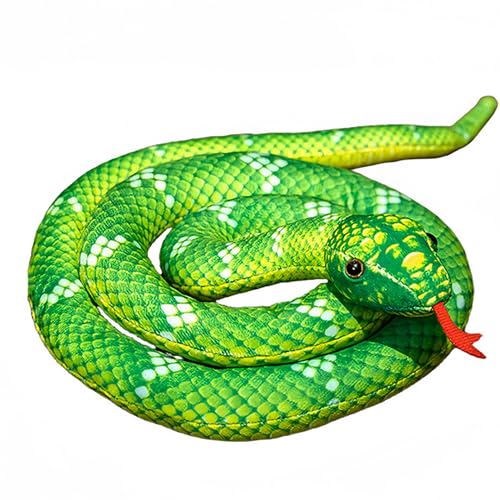 VisBeaut Cuddly Toy Snake, Plush Toy for Children and Adults, Snake Stuffed Animal, 120 cm (Green) von VisBeaut