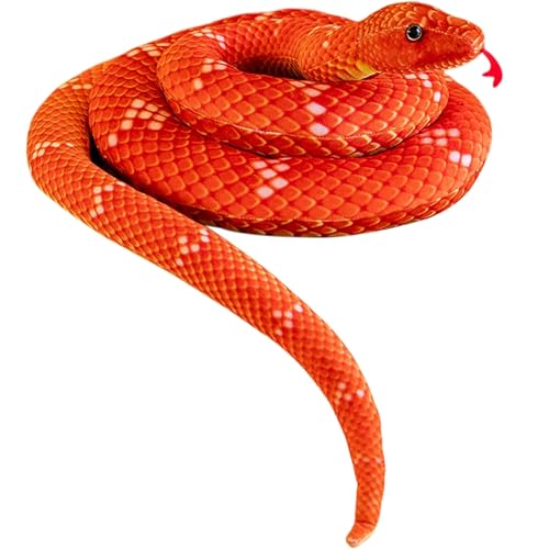 VisBeaut Cuddly Toy Snake, Plush Toy for Children and Adults, Snake Stuffed Animal, 120 cm (Red-110 cm) von VisBeaut