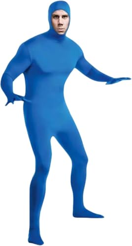 VisBeaut Damen Herren Anzug Halloween Ganzkörper Slenderman Kostüm Jugend Bodysuit Mann Catsuit Herren (Himmelblau) von VisBeaut