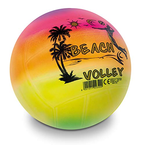 Viscio Trading- Ball Volley Rainbow, Regenbogenfarben, 21 cm, 125699 von Mondo