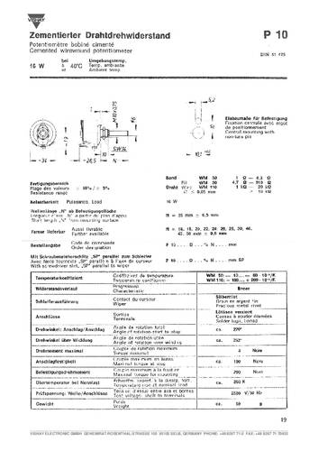 Vishay P10 110 1K0 10% BXB 16W 1kΩ 1St. von Vishay