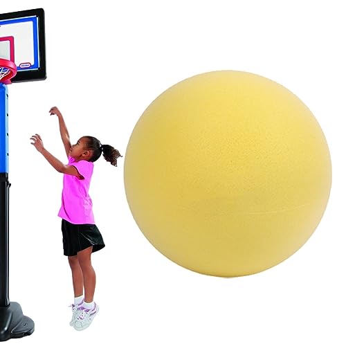 Visiblurry Leiser Schaumstoff-Basketball, leiser Basketball-Dribbling für den Innenbereich, leiser Springender Ball, stummgeschalteter Schaumstoffball, unbeschichteter, hochdichter Schaumstoffball von Visiblurry