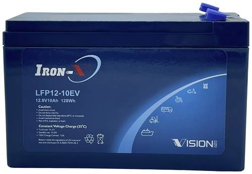Vision Akkus V-LFP-12-10 Spezial-Akku LiFePo-Block Flachstecker LiFePO 4 12.8V 10000 mAh von Vision Akkus