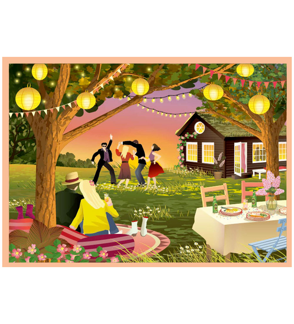 Vissevasse Puzzlespiel - 1000 Teile - 63x65 cm - Garden Party - Vissevasse - One Size - Puzzlespiele von Vissevasse
