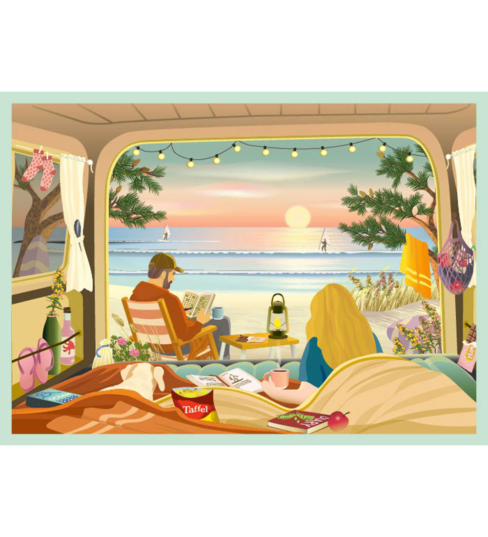 Vissevasse Puzzlespiel - 1000 Teile - Wohnmobil By The Ocean - Vissevasse - One Size - Puzzlespiele von Vissevasse