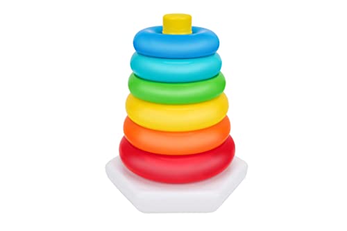 Vitamina G Stapelbare Pyramide mit Ringen - Erste Kindheit Konstruktionen - 6 Ringe Globo Spielzeug - 41098 von Vitamina G