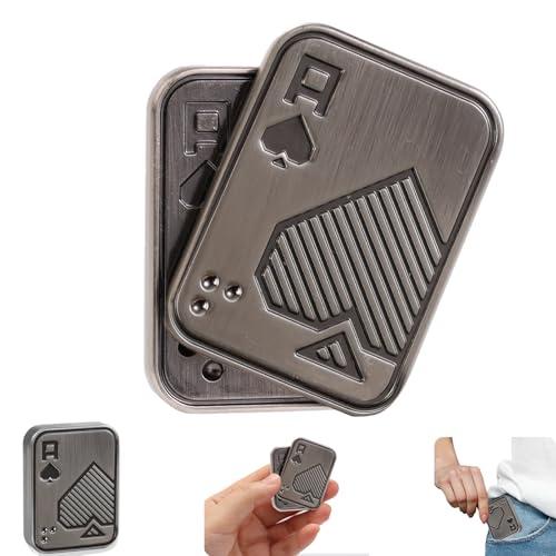 Metall-Fidget-Schieber, Pop-Fidget-Spielzeug, Poker-Push-Karte für Teenager und Erwachsene, Stressabbau, Geschenk für Freunde, Ehemann und Vater, A-A, Silber Metall-Fidget-Schieber, Pop-Fidget-Spielzeug, Poker-Push-Karte für Teenager und Erwachsene, Stressabbau, Geschenk für Freunde, Ehemann und Vater, A-A, Silber von Vitoki